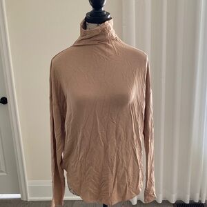 Ripzone Light Tan Turtleneck Long Sleeve Top